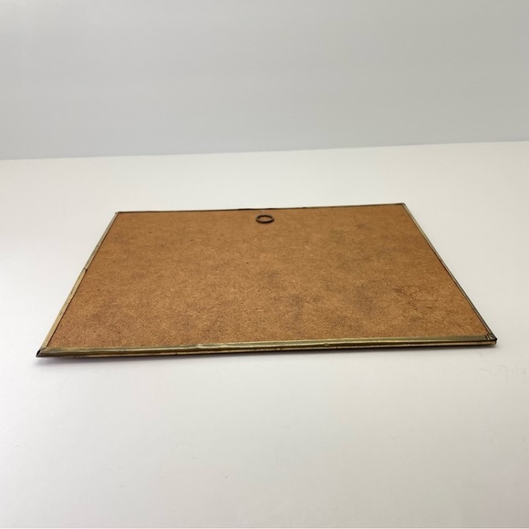 Vintage Last Supper Foil Tin Frame Picture 8 x 10 - Picture 3 of 7